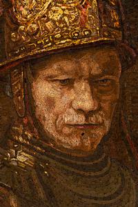 An Italian Micromosaic Plaque After Rembrandt