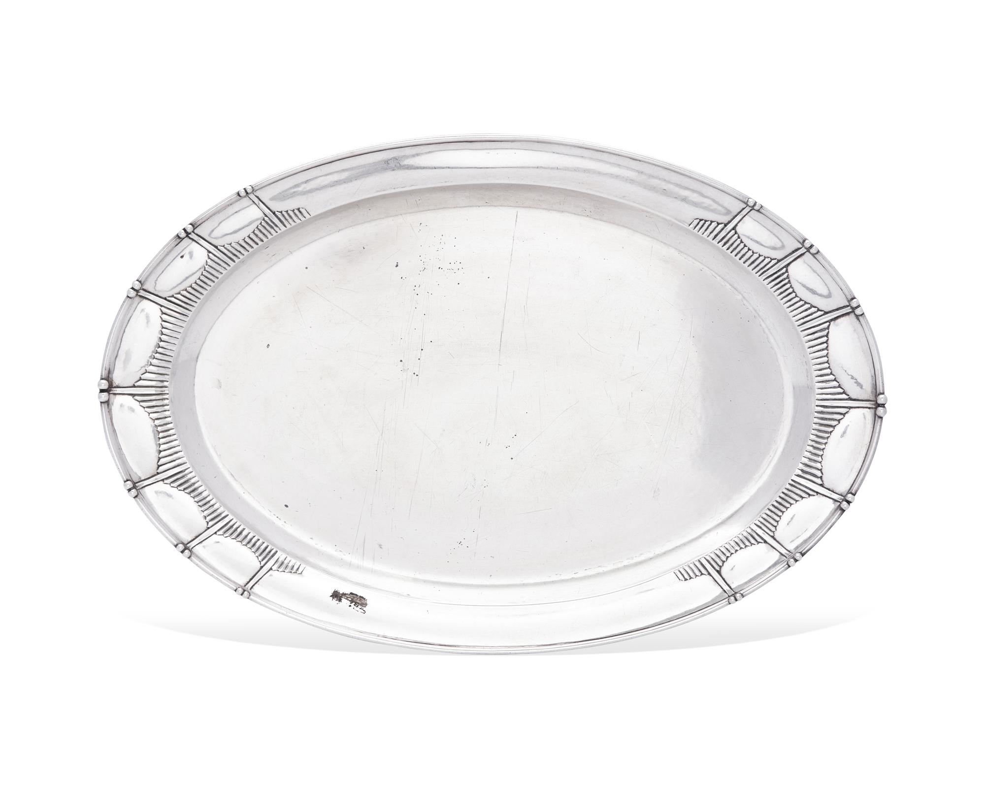 A Johan Rohde Designed Georg Jensen Silver Tray