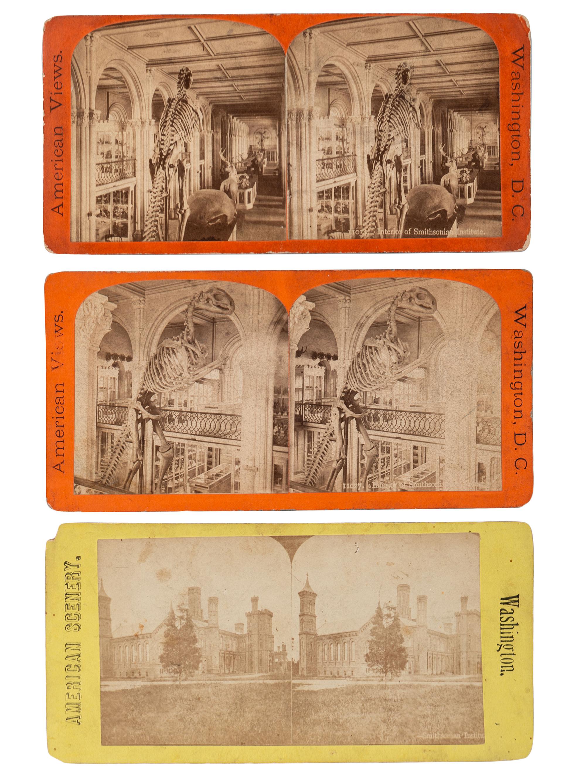 [EARLY PHOTOGRAPHY]. A group of approx. 95 stereoviews highlighted by images of US presidents, views in and around Washington, DC and Mount Vernon, and African American and female subjects.