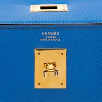 Hermès, Kelly 32 in Bleu France Epsom