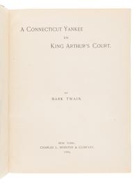 CLEMENS, Samuel ("Mark Twain") (1835-1910). A Connecticut Yankee in King Arthur's Court. New York: Charles L. Webster & Company, 1889.