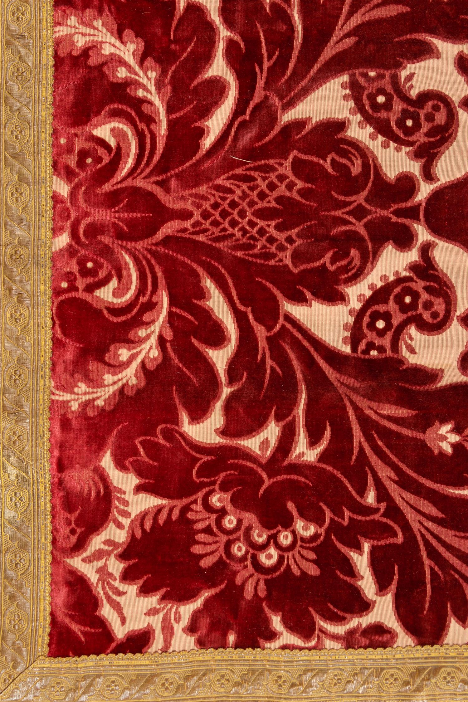 A Red Damask Altar Cloth