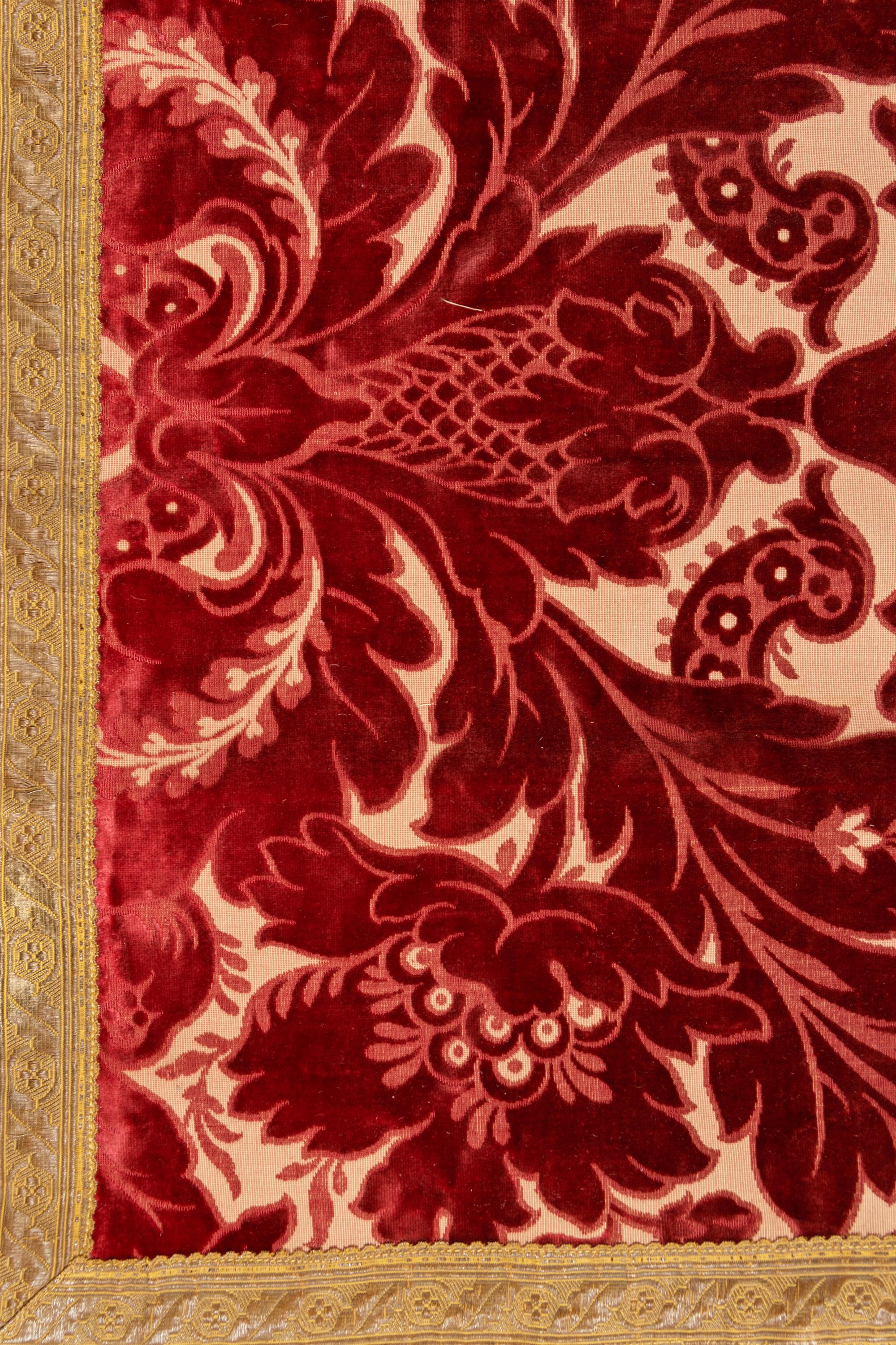 A Red Damask Altar Cloth