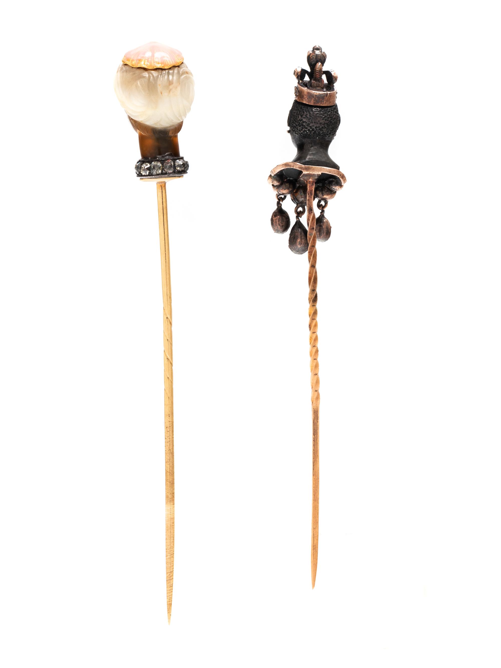 COLLECTION OF FIGURAL STICK PINS