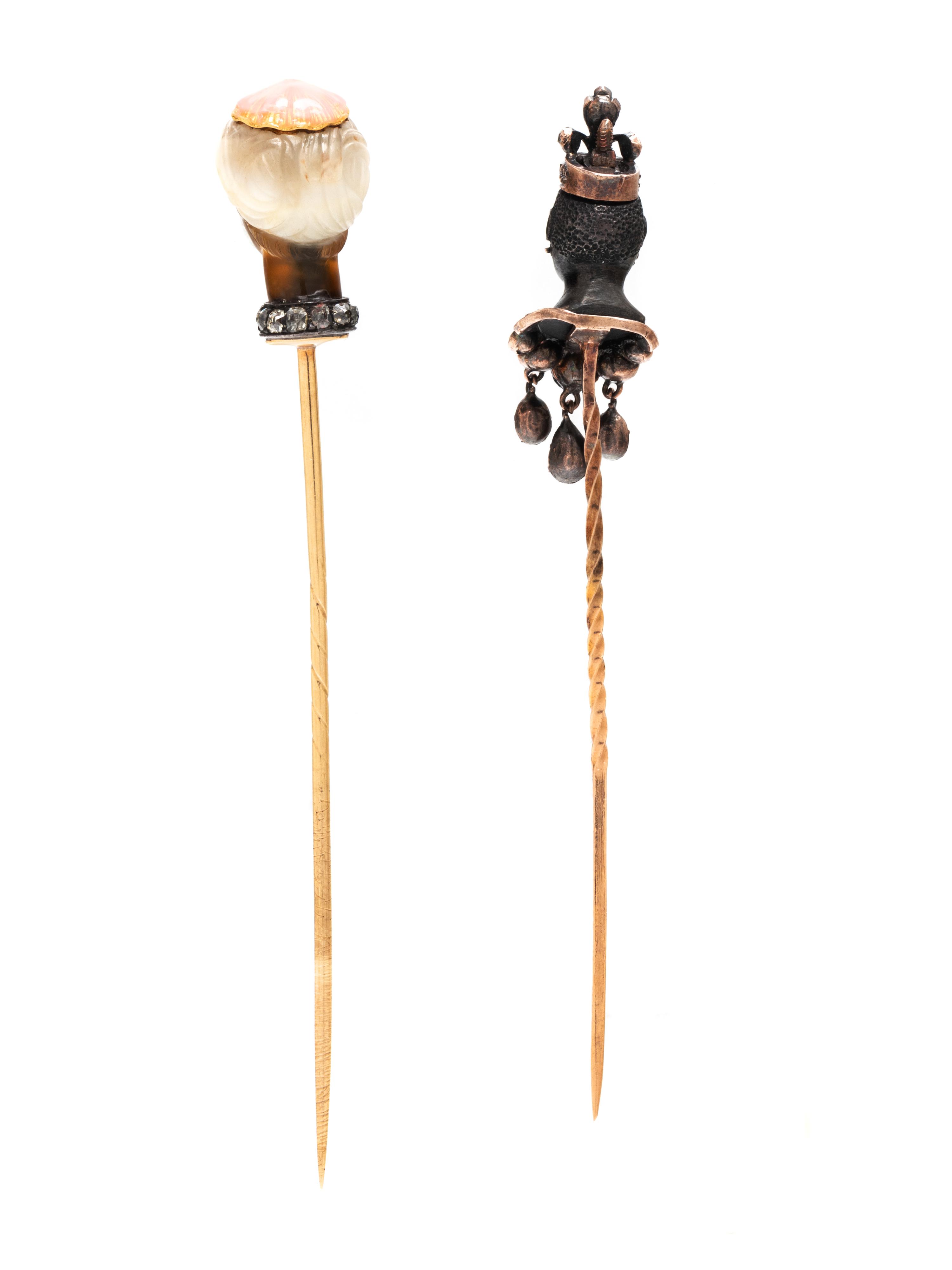 COLLECTION OF FIGURAL STICK PINS