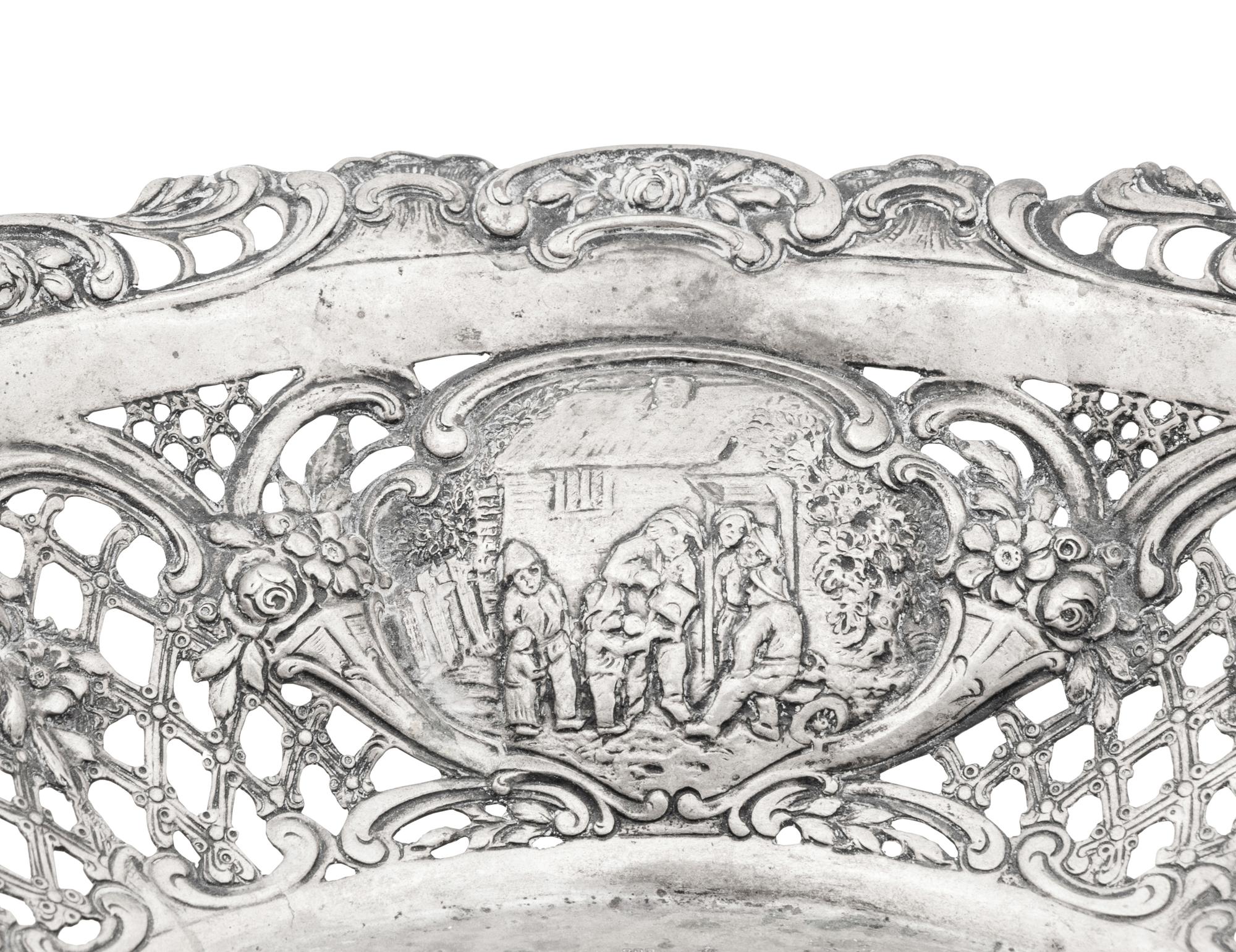 A German Silver Reticulated Basket