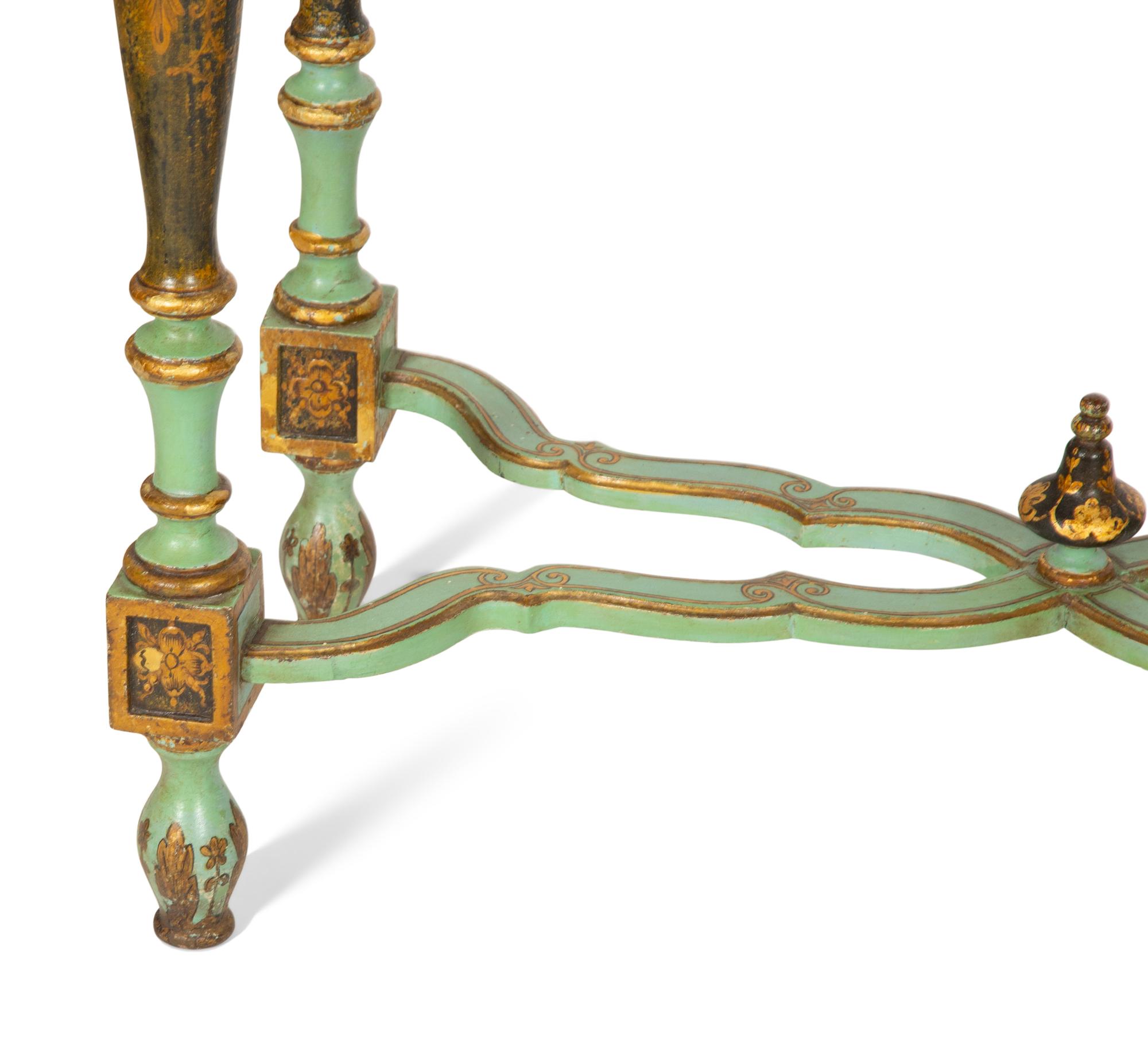 A Pair of Chinoiserie-Decorated Painted Pier Tables
