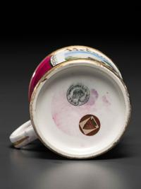 A Porcelain Occupational Shaving Mug Depicting a Railway Express Co . Truck