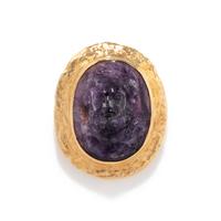 A Neoclassical Gold and Amethyst Cameo Brooch with a Portrait of the God Zeus