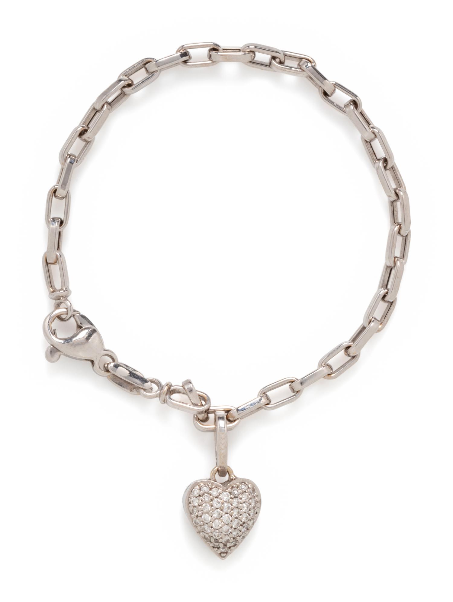 ROBERTO COIN, WHITE GOLD AND DIAMOND BRACELET
