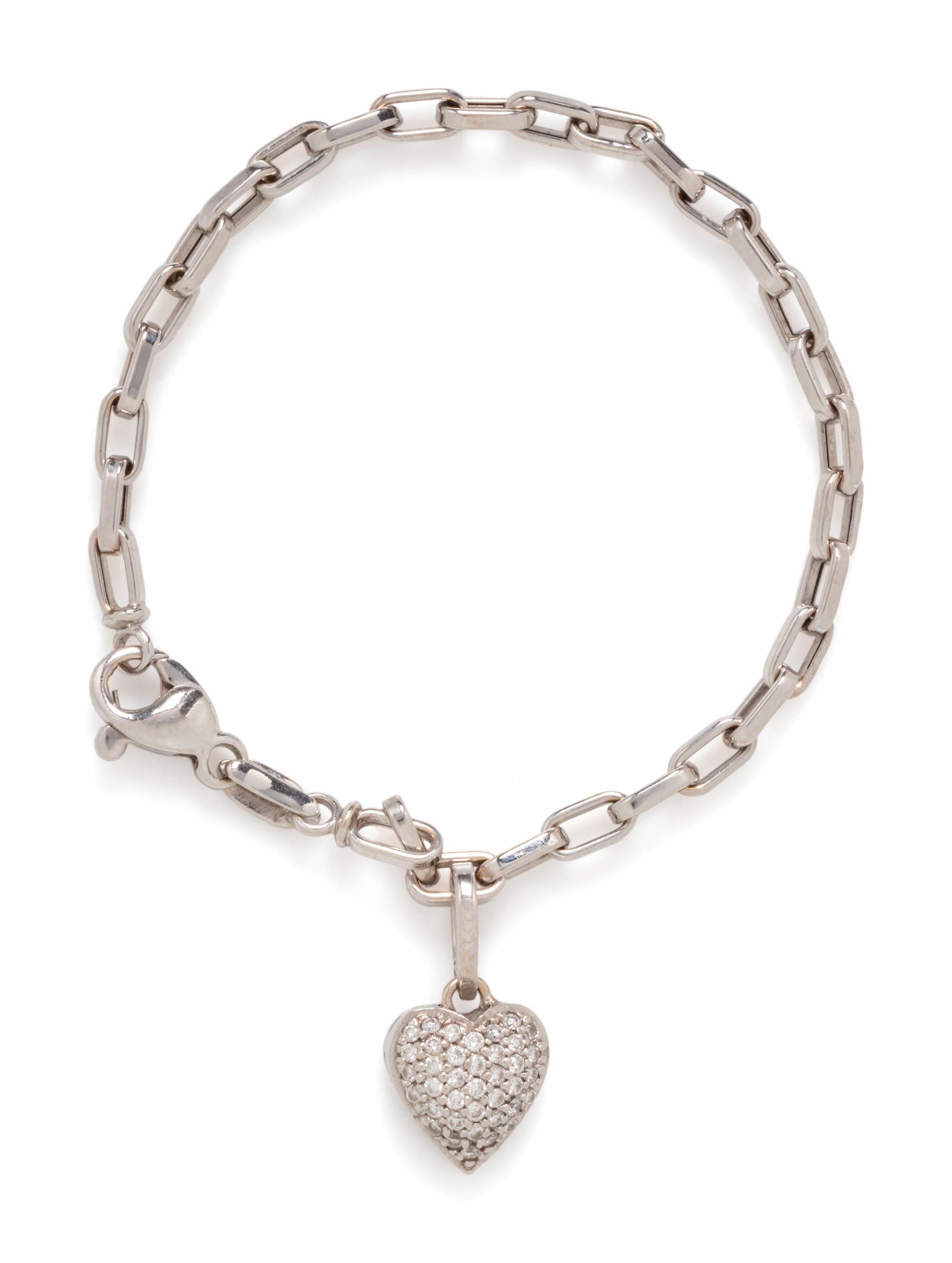 ROBERTO COIN, WHITE GOLD AND DIAMOND BRACELET
