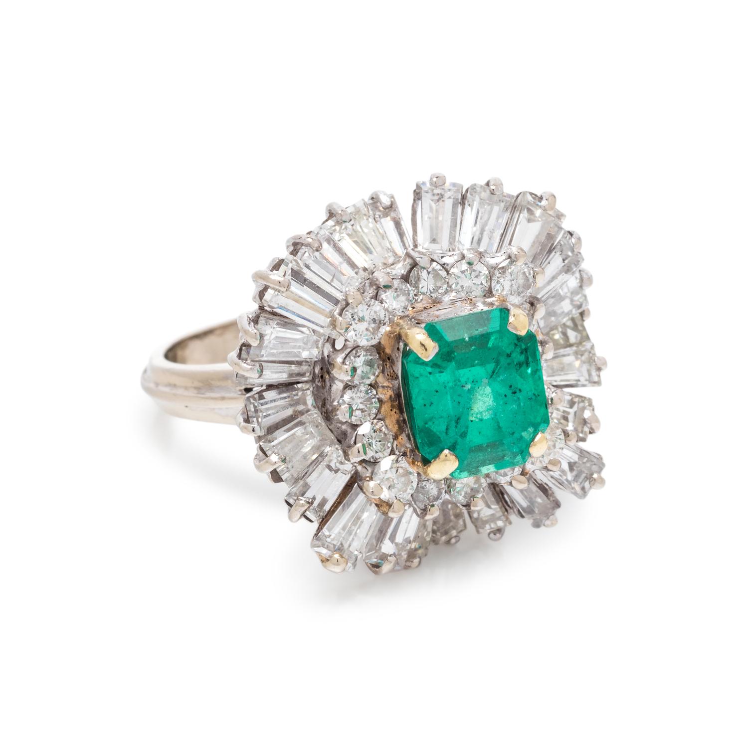 EMERALD AND DIAMOND RING
