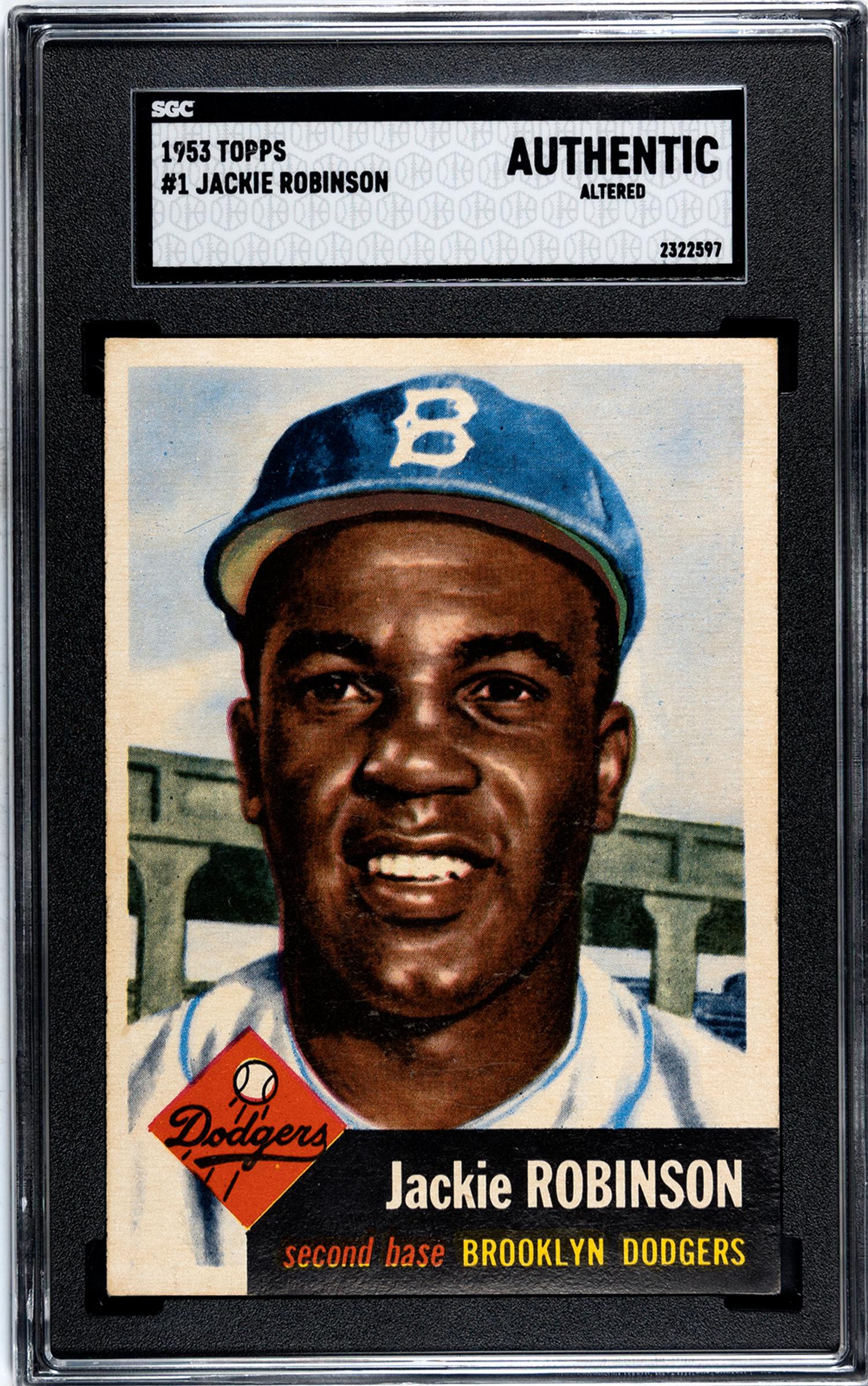 A 1953 Topps Jackie Robinson Baseball Card No. 1 (SGC AUTHENTIC)