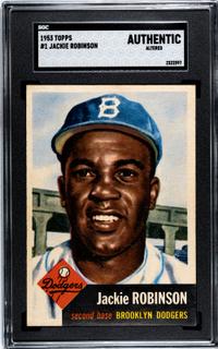 A 1953 Topps Jackie Robinson Baseball Card No. 1 (SGC AUTHENTIC)