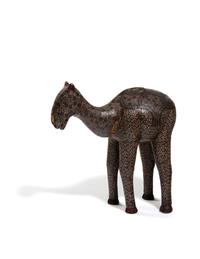 A Bone, Metal and Mother-of-Pearl Inlaid Camel