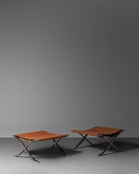 Pair of Barcelona Ottomans, Gerald R. Griffith, Chicago, USA