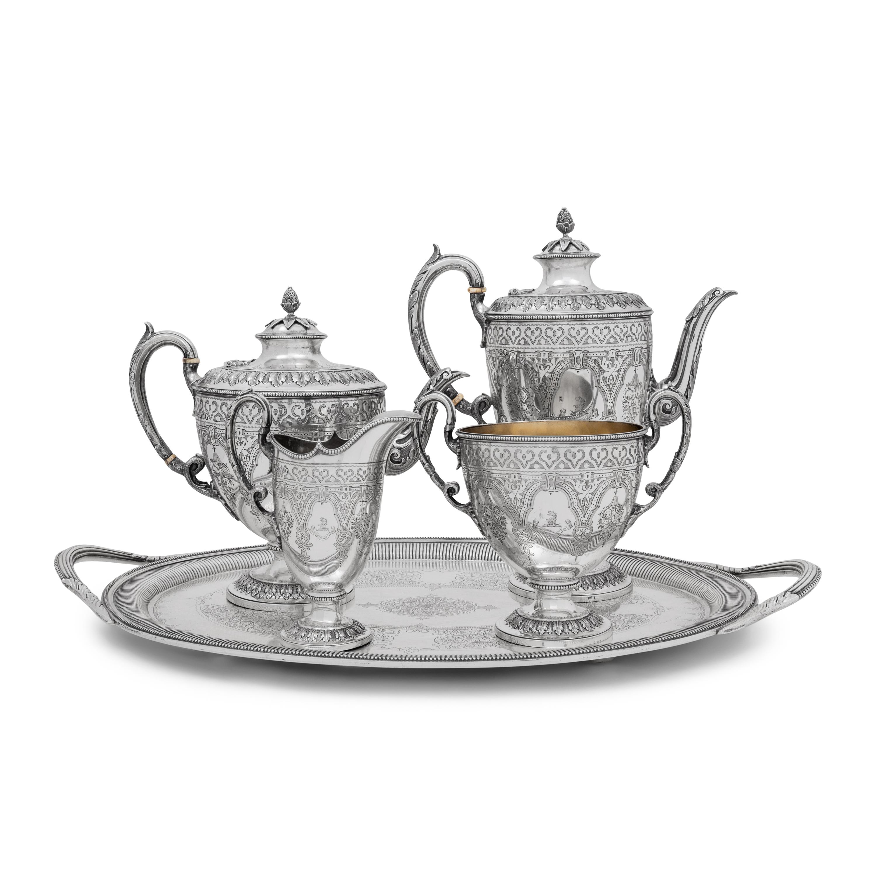 A Victorian Silver Tea and Coffee Service