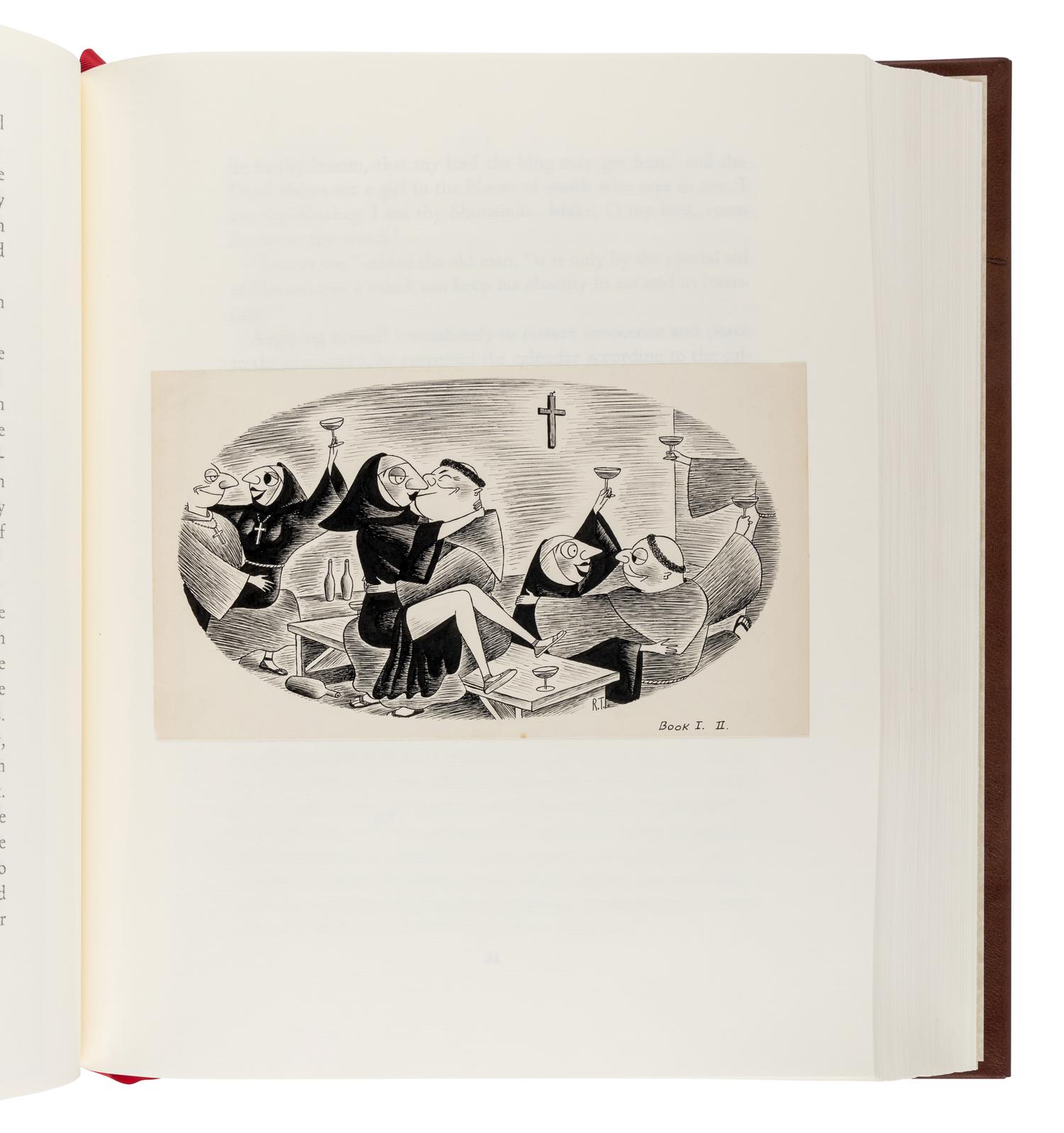 [LIMITED EDITIONS CLUB] -- [FRANCE, Anatole. Penguin Island .] TAYLOR, Richard (1902-1970). Cover title: "Set of Complete Illustrations for 'Penguin Island.' By Anatole France. Entered in the Limited Editions Contest by Richard Taylor." [New York, ca 1932-1933].