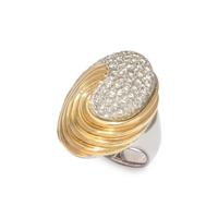 BICOLOR GOLD AND DIAMOND RING