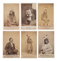A group of 12 CDVs of Sioux involved in the 1862 Dakota Uprising in Minnesota. St. Paul, MN: Whitney's Gallery.
