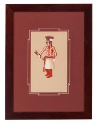 Untitled, Hopi Katsina Dancer, Signed Lomayesva