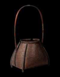 A Japanese Ikebana Bamboo Basket