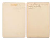 SOULE, William S. (1836-1908), photographer. Two cabinet cards of Powder Face, Arapahoe War Chief. Fort Sill, Indian Territory, ca 1870s.
