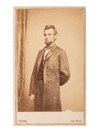 [LINCOLN, ABRAHAM]. "Solitary Pine" CDV portrait of Lincoln. New York: Brady, [1864].