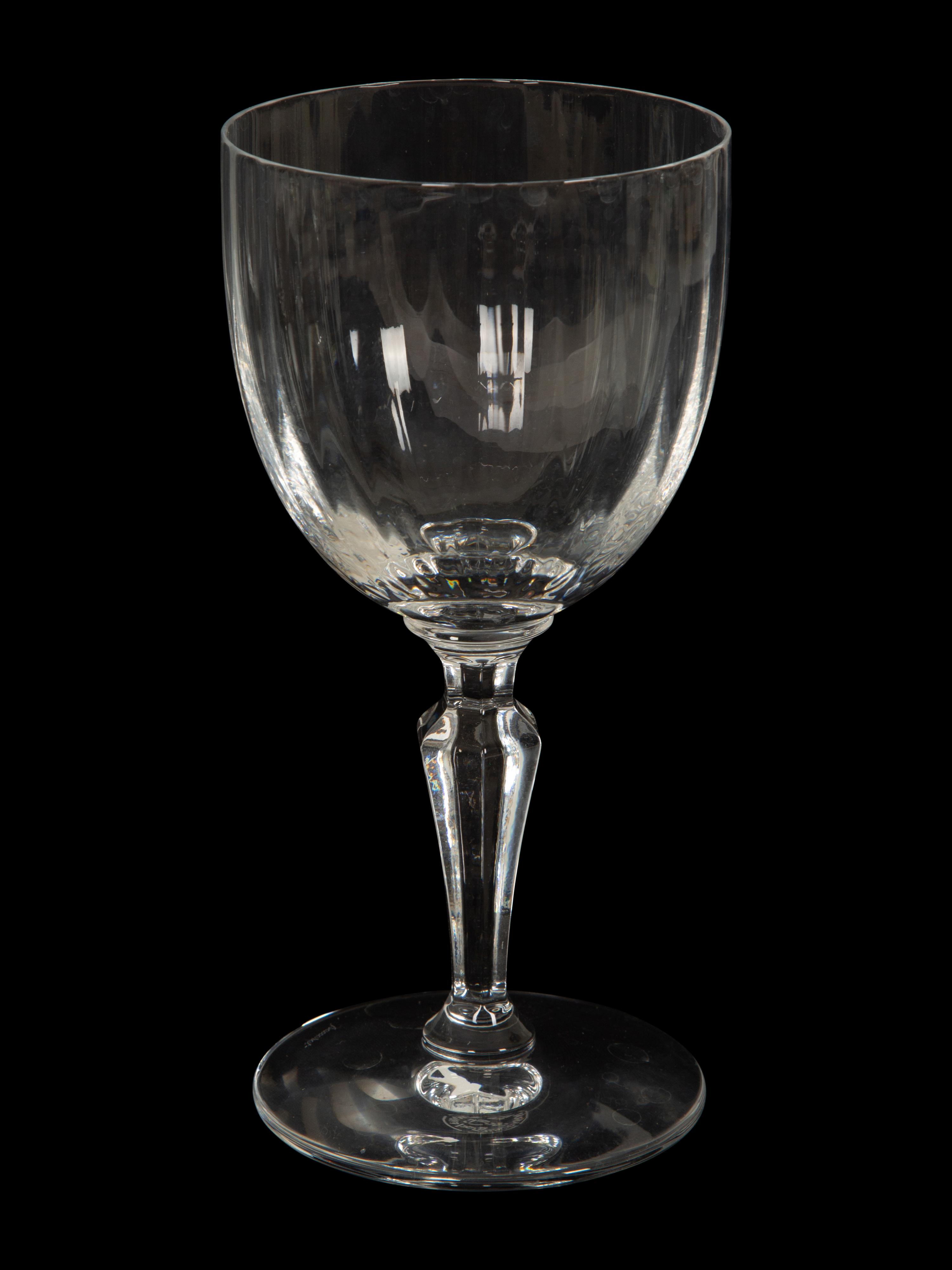 A Group of Baccarat Naples Cut Glass Stemware