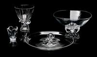 Seven Stueben Glass Articles Height of tallest 6 3/4 inches.