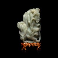 A Chinese Celadon Jade Buddha's Hand Citrus Brushpot, Bitong, 20th Century — 近代 青玉佛手式筆筒