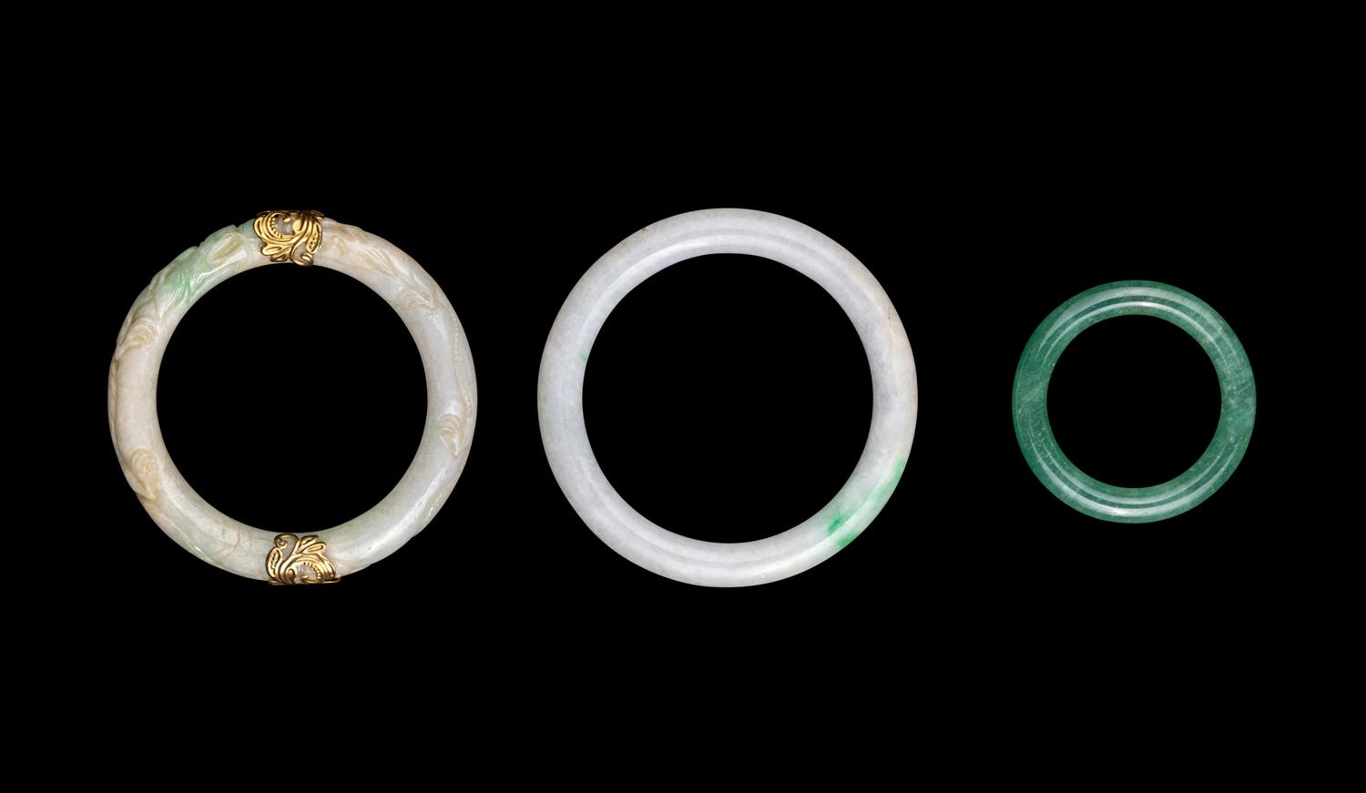 Three Chinese Jadeite Bangles
