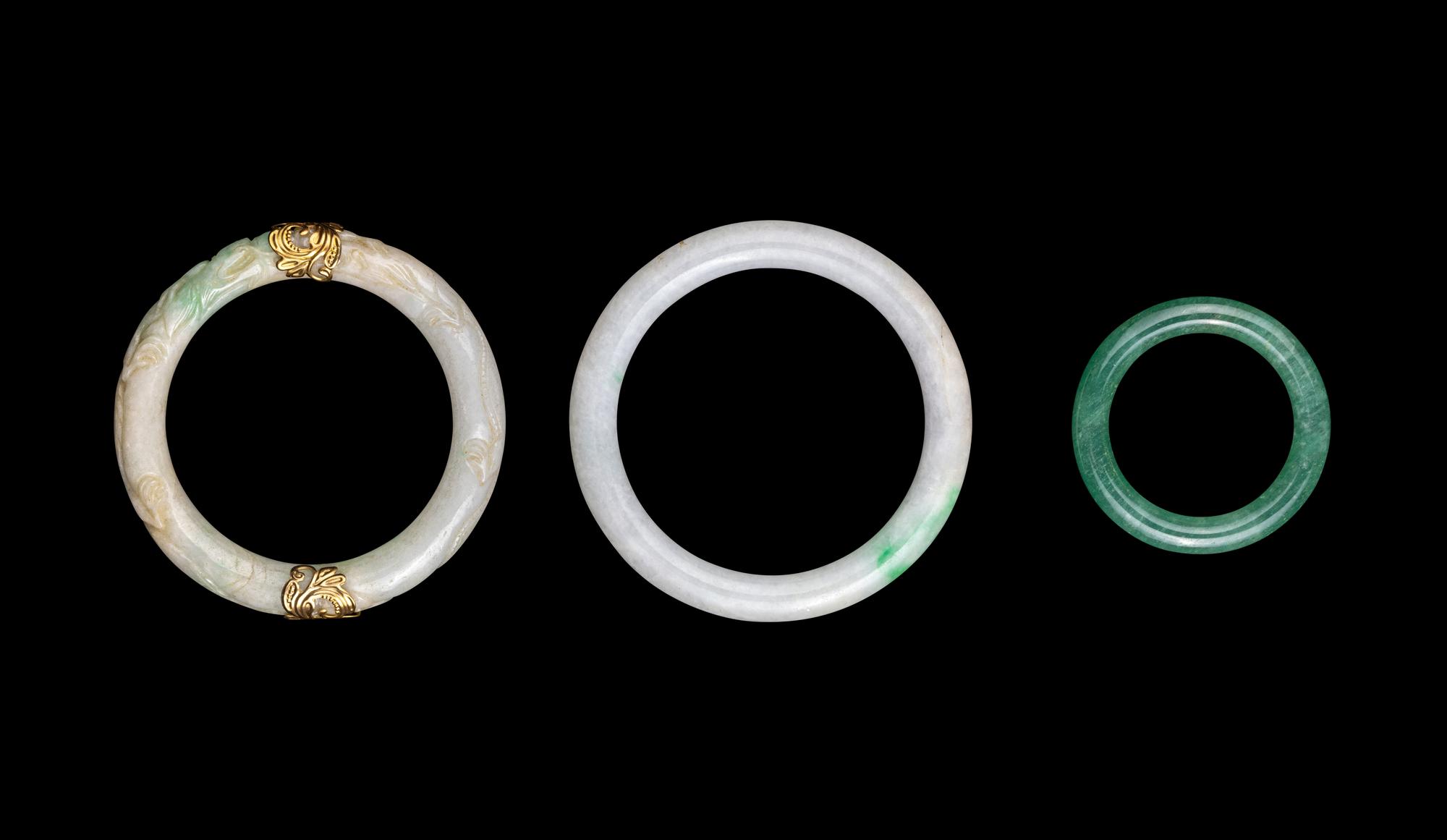 Three Chinese Jadeite Bangles