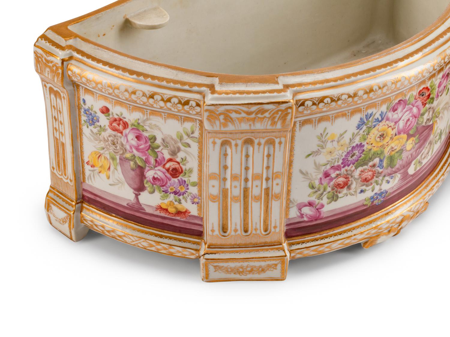 A Pair of French Porcelain Bough Pots — 19TH CENTURY