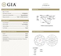 A 3.77 Carat Round Brilliant Cut Diamond,