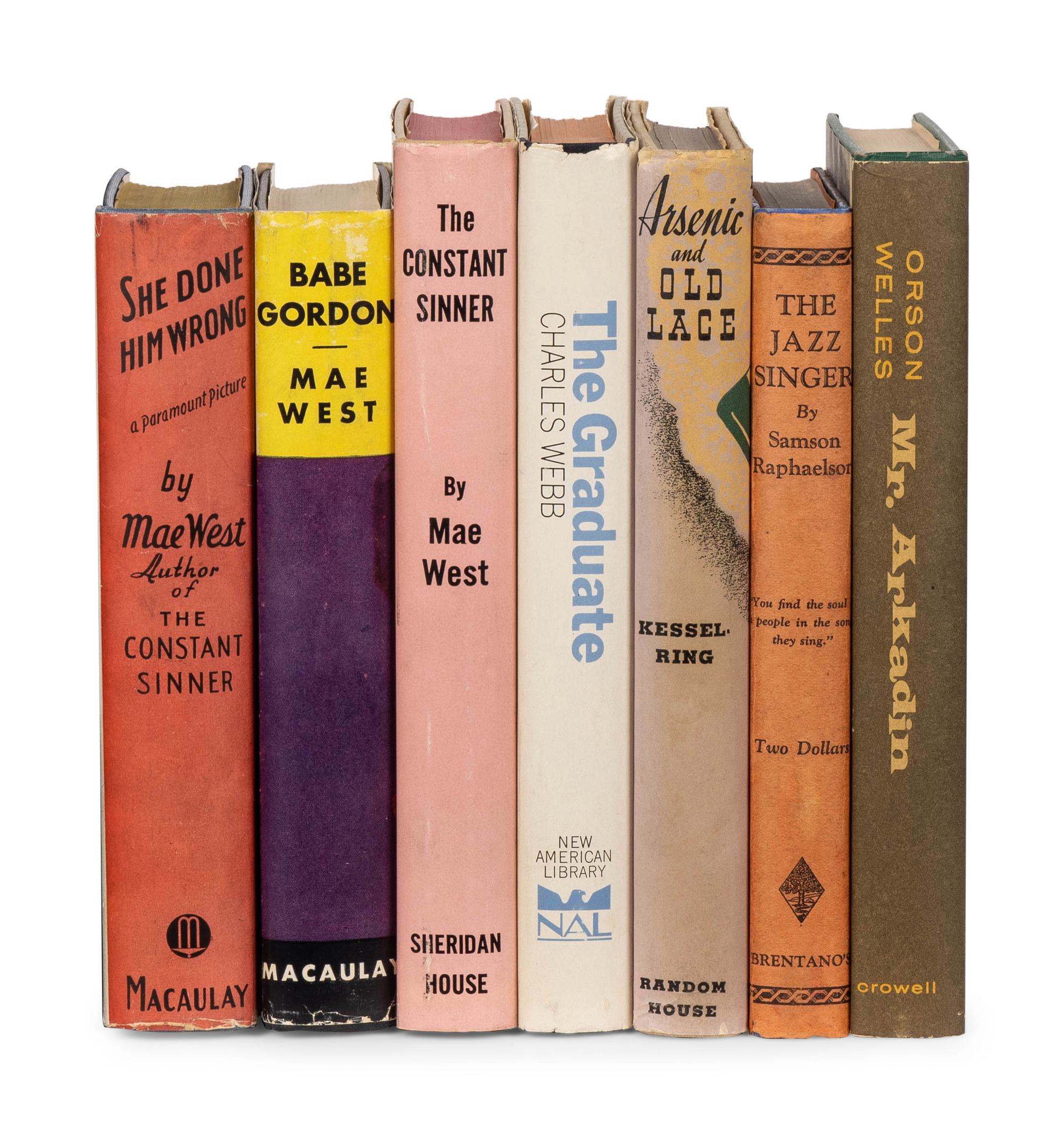 [LITERATURE ADAPTED TO FILM]. A group of 7 works, comprising: