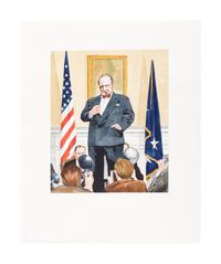 [MOSER, Barry, illustrator]. WOOD, Douglas. Franklin and Winston: A Christmas That Changed the World. Somerville, MA: Candlewick Press, 2011.