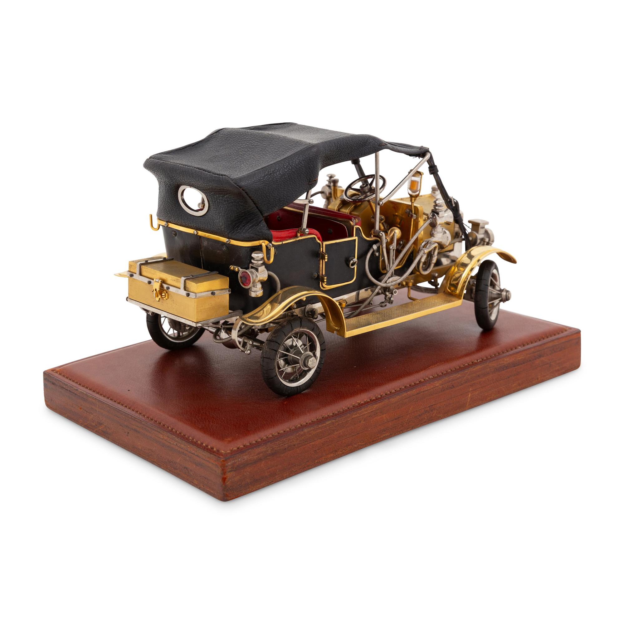 A 1/12 Scale Model of a 1912 Rolls Royce 40/50 Tourer Silver Ghost Automobile