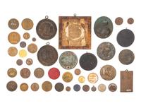 A Collection of Forty-Four Continental Bronze Medallions