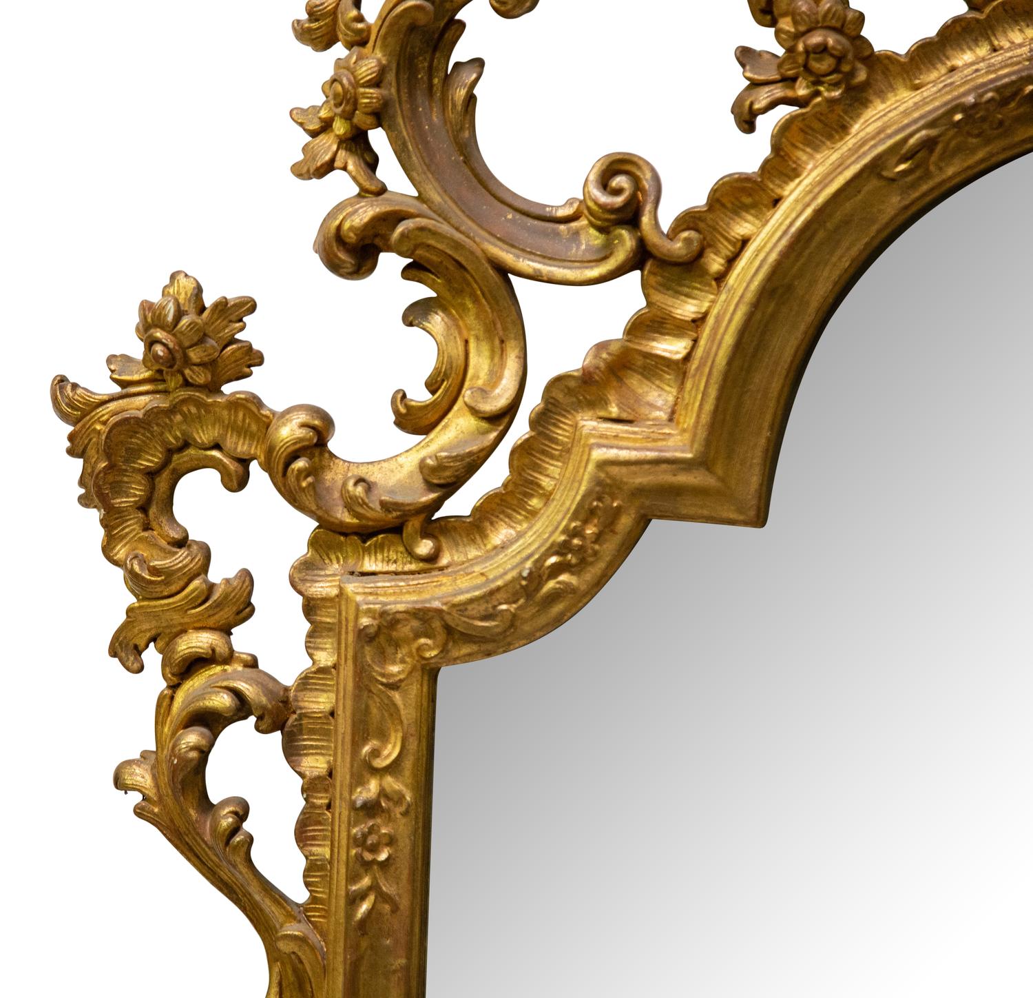A Louis XV Style Giltwood Mirror