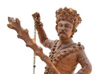 A Russian Carved Wood Figural Group