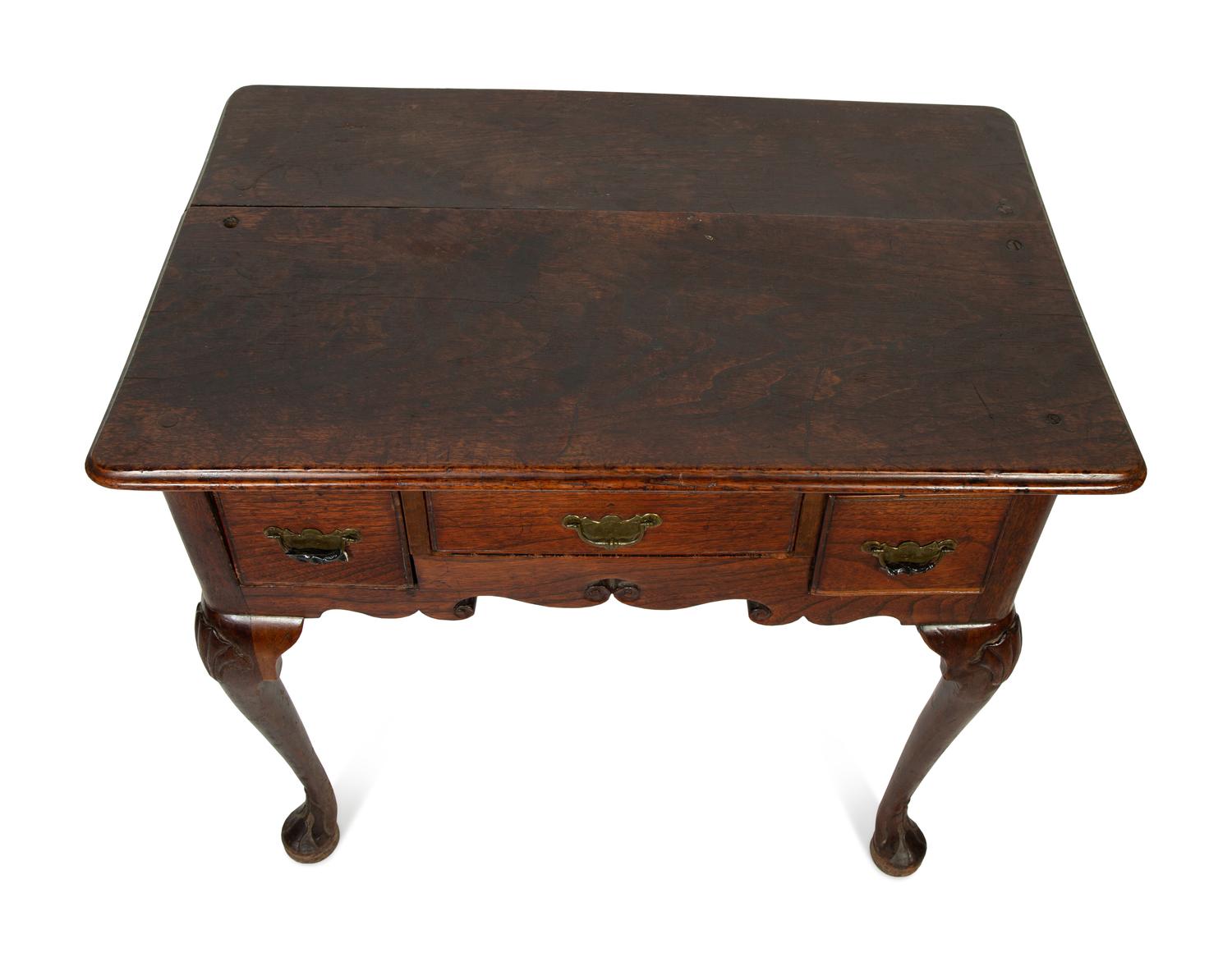 A Queen Anne Style Oak Dressing Table