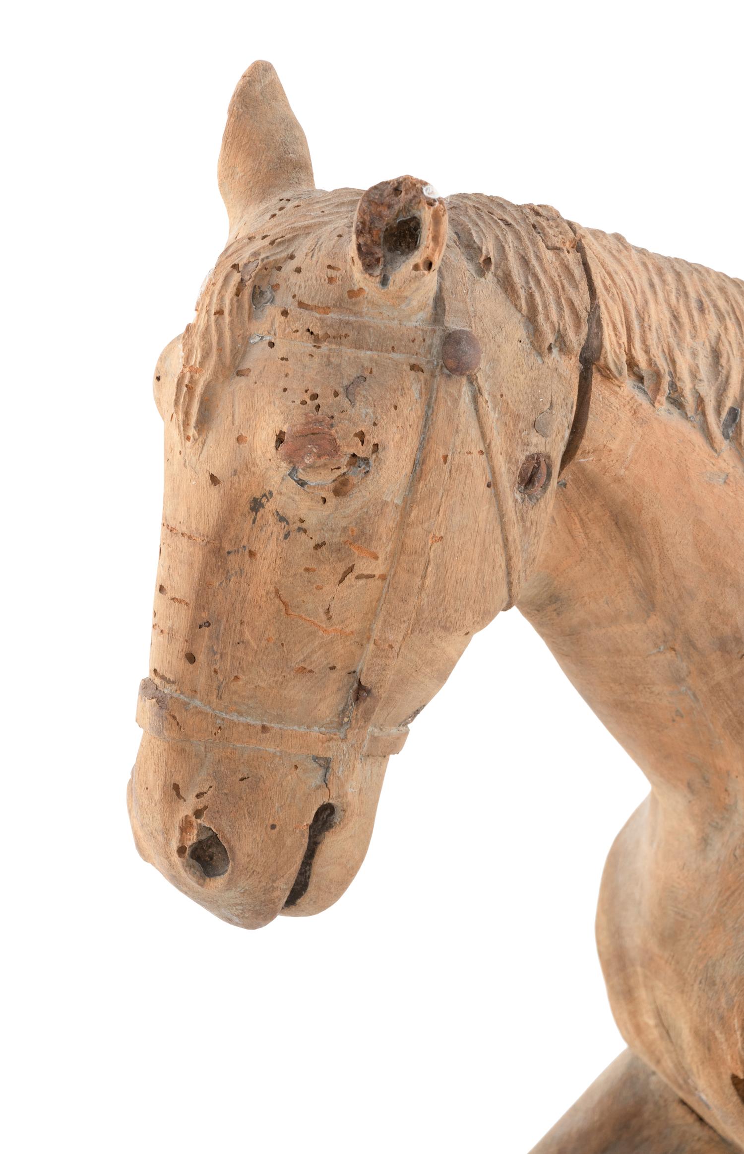 A Carved Wooden Horse