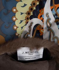 J. Mendel Russian Sable and Suede Coat with Patterned Silk Lining