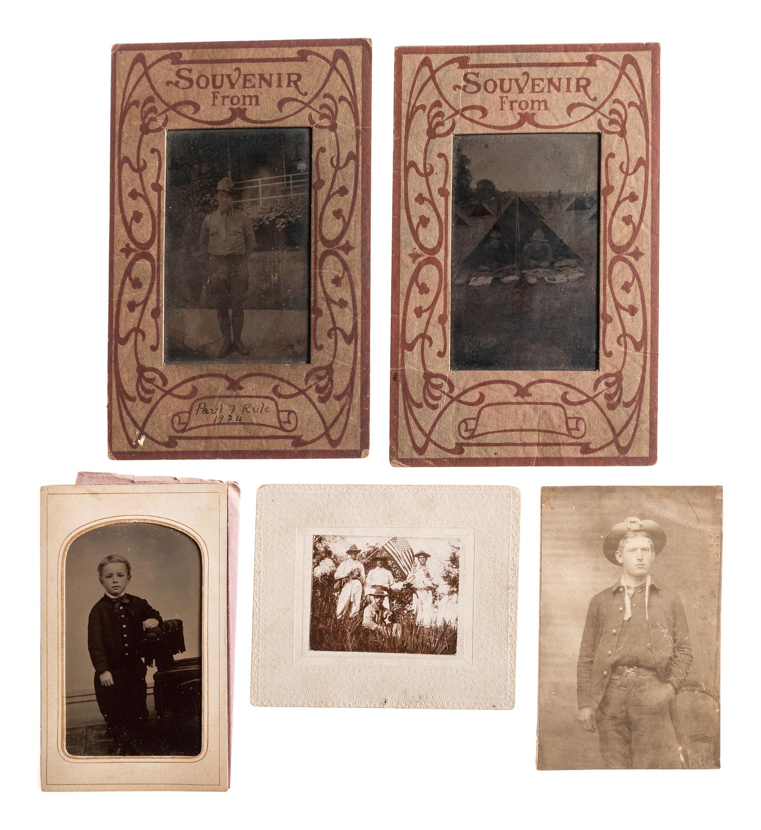 [EARLY PHOTOGRAPHY] - [AMERICA AT WAR] Over 100 images, mostly military in subject matter, various dates from Civil War to WWII.