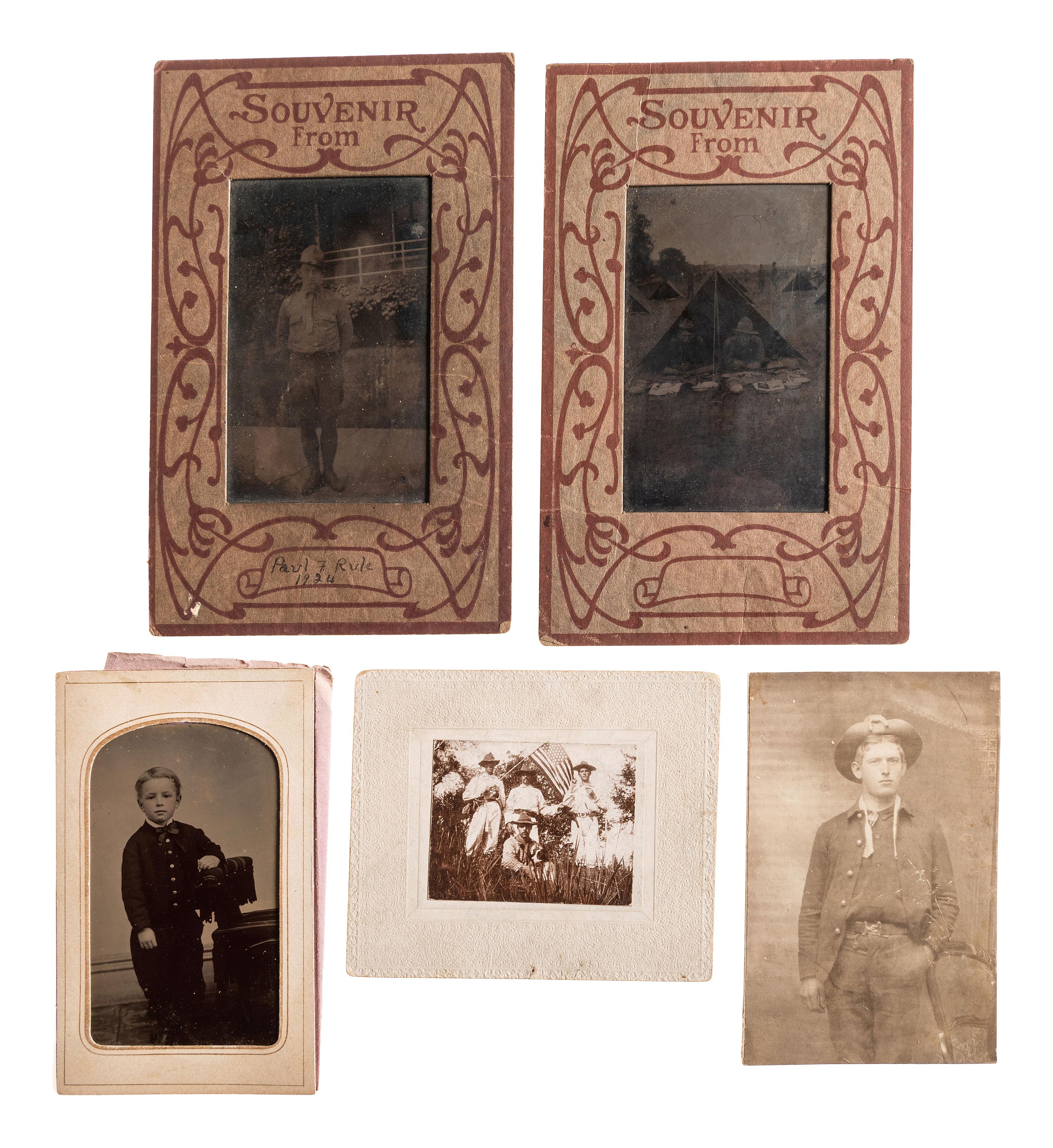 [EARLY PHOTOGRAPHY] - [AMERICA AT WAR] Over 100 images, mostly military in subject matter, various dates from Civil War to WWII.