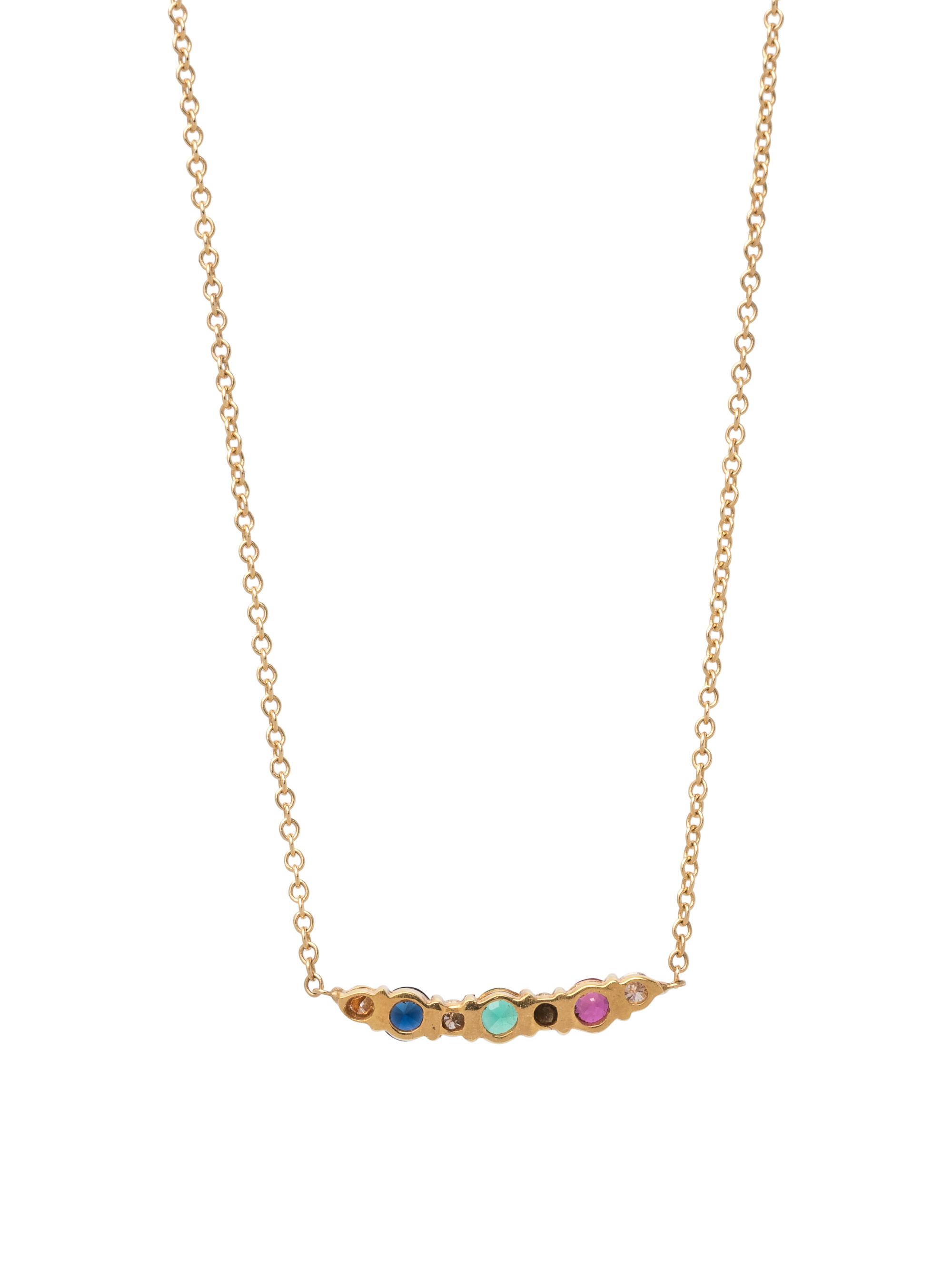 GEMSTONE AND DIAMOND NECKLACE