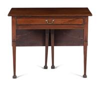 A George III Style Mahogany Drop-Leaf Gate-Leg Pier Table