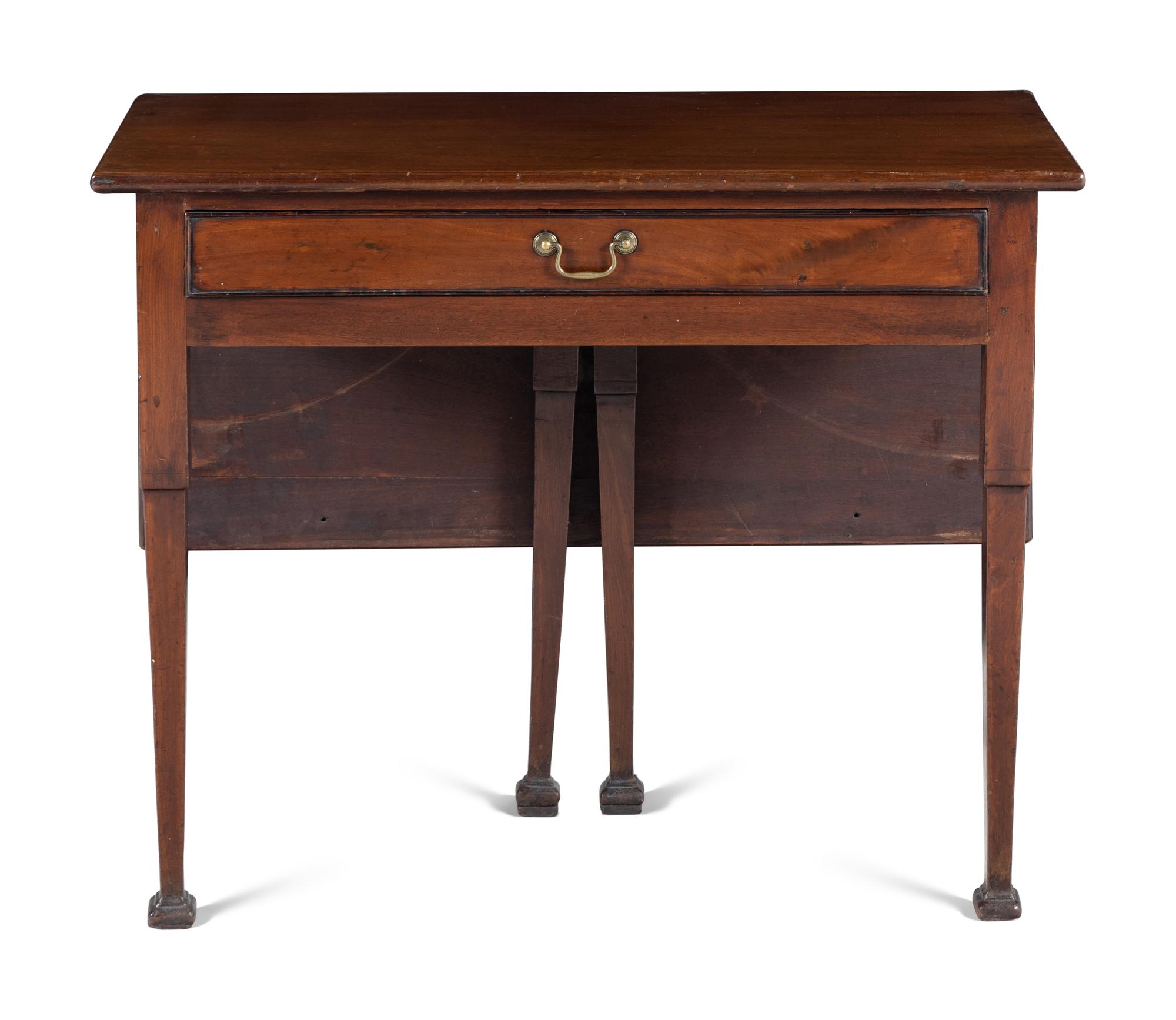 A George III Style Mahogany Drop-Leaf Gate-Leg Pier Table