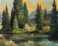 Adolph Heinze, (American, 1887-1956), Phantom Valley, Rocky Mountain National Park 1951